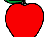 Desenho Maçã pintado por maçã