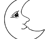 Desenho Lua pintado por ana