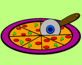 Desenho Pizza pintado por alice