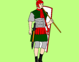 Desenho Soldado romano pintado por skate