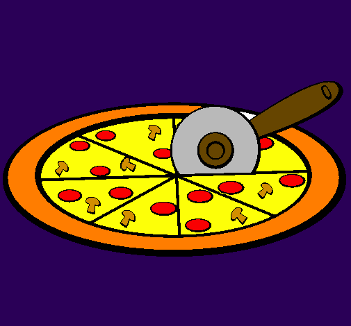 Desenho Pizza pintado por rafaella