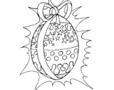 Desenho Ovo de Páscoa brilhante pintado por ana