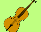 Desenho Violino pintado por ju