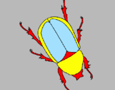 Desenho Escaravelho pintado por lucas