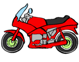 Desenho Motocicleta pintado por skate