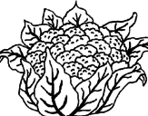 Desenho Couve-flor pintado por ana