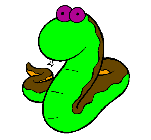 Desenho Serpente pintado por arlindo cobra