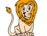 Desenho Leão pintado por Leão