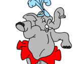Desenho Elefante a dançar pintado por julia