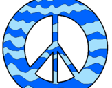Desenho Símbolo da paz pintado por marie