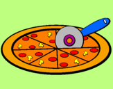 Desenho Pizza pintado por samir