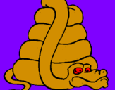 Desenho Serpente grande pintado por lays