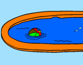 Desenho Bola na piscina pintado por wesley da rocha