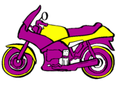 Desenho Motocicleta pintado por isabela