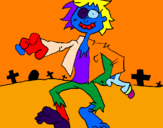 Desenho Zombie pintado por balat