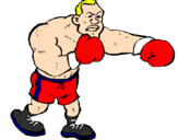 Desenho Boxeador pintado por thales miki