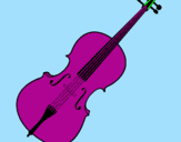 Desenho Violino pintado por margarida