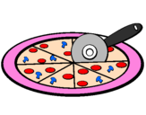 Desenho Pizza pintado por de bruna