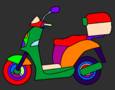 Desenho Ciclomotor pintado por balat