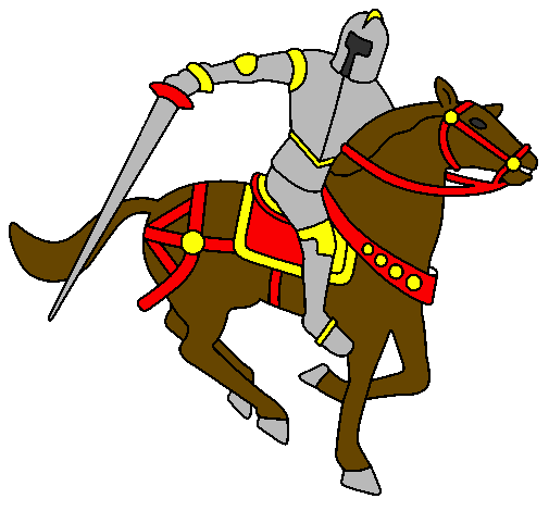 Desenho Cavaleiro a cavalo IV pintado por god of war