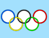 Desenho Argolas dos jogos olimpícos pintado por ana  maria