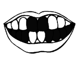 Desenho Boca e dentes pintado por jadson