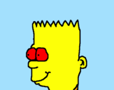 Desenho Bart pintado por marcelo