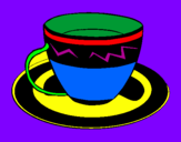 Desenho Taça de café pintado por joana 