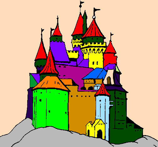 Desenho Castelo medieval pintado por CASTELO DO RESTART