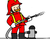 Desenho Bombeiro pintado por bombeiro