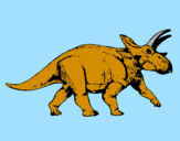 Desenho Tricerátopo pintado por joao