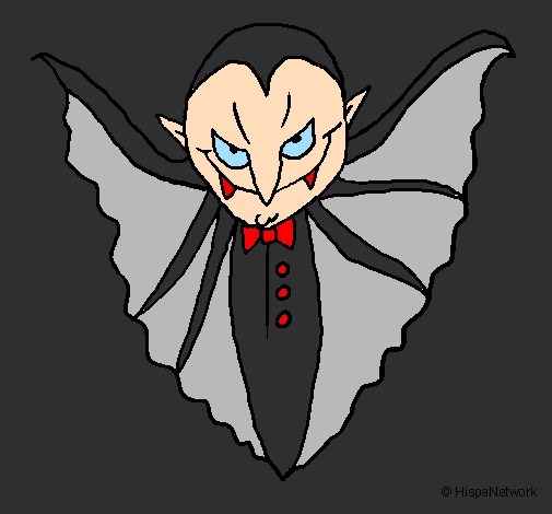 Desenho Vampiro aterrorizador pintado por joao