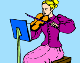 Desenho Dama violinista pintado por gabriel