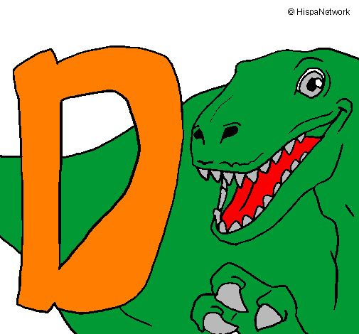 Desenho Dinossauro pintado por miguel ben 10