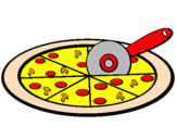 Desenho Pizza pintado por julio cesar migliari