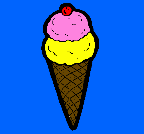 Desenho Cone de gelado pintado por SORVETE