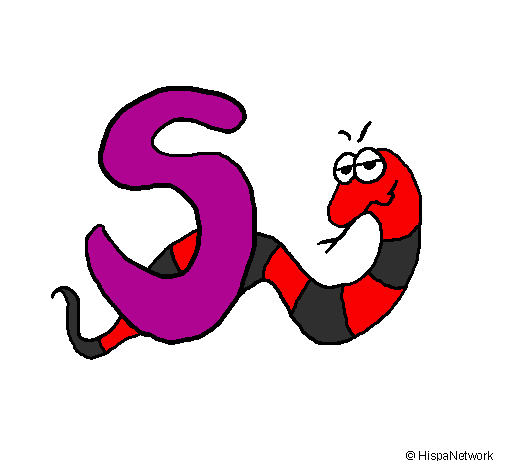 Desenho Serpente pintado por cobra flamenguista
