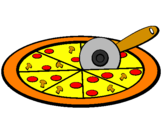 Desenho Pizza pintado por leonardo