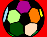 Desenho Bola de futebol pintado por gabriel antonio