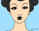 Desenho Cara de geisha pintado por VANDA