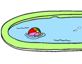 Desenho Bola na piscina pintado por Joao