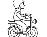 Desenho Moto pintado por mota
