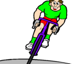 Desenho Ciclista com gorro pintado por HELDER