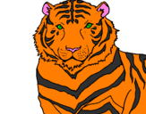 Desenho Tigre pintado por Tigresa