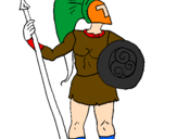 Desenho Guerreiro troiano pintado por bernardo
