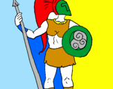 Desenho Guerreiro troiano pintado por arthu