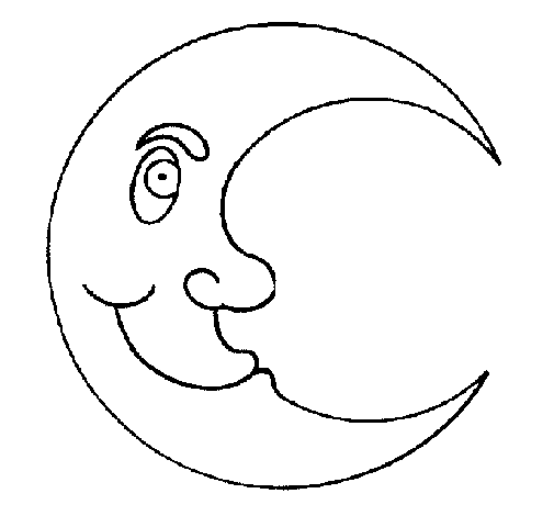 Desenho Lua pintado por pi