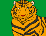 Desenho Tigre pintado por aloany