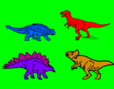 Desenho Dinossauros de terra pintado por dinossauro rei
