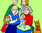 Desenho Família pintado por Familia